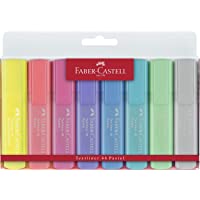Faber-Castell 154681 - Estuche con 8 marcadores fluorescentes tonos pastel Textliner 1546- colores surtidos